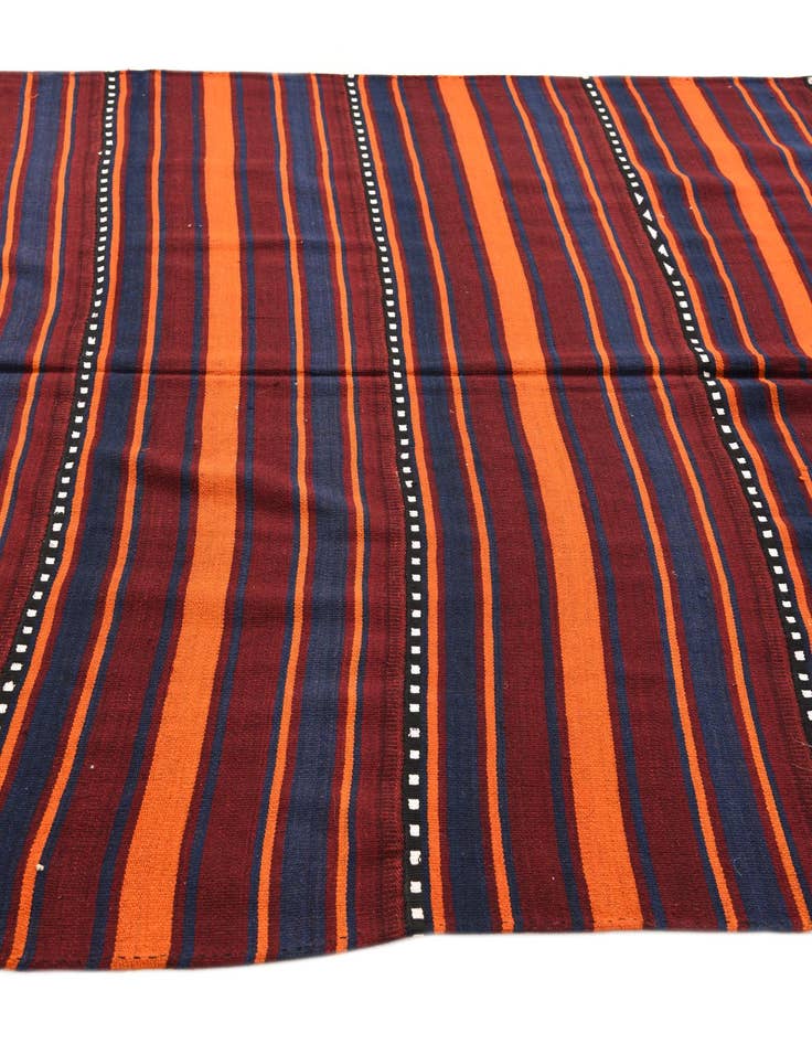 Detail image of  5' 3 x 9' 10  Hand Woven Kilim Fars Wool Rug