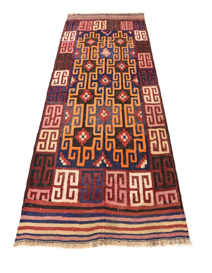 Detail image of 4' 5 x 7' 6 Hand Woven Kilim Fars Wool Rug