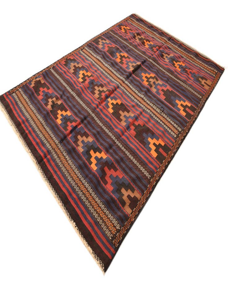 Detail image of  6' 8 x 10' 2  Hand Woven Kilim Fars Wool Rug