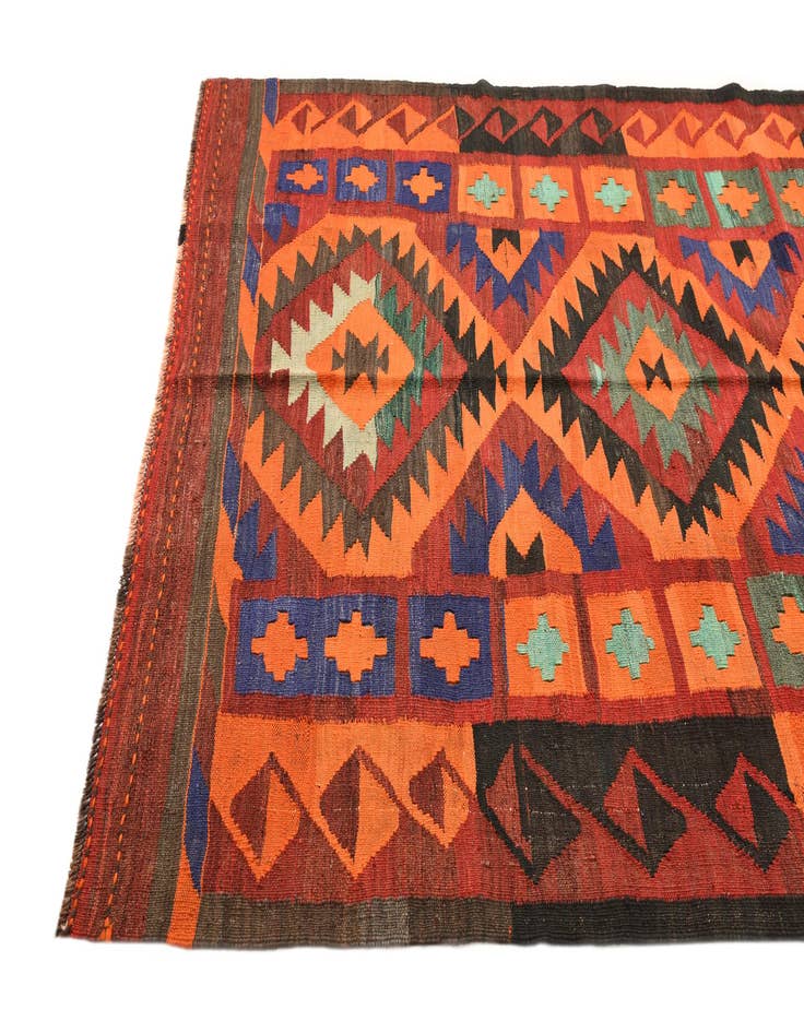 Detail image of  5' 5 x 8' 7  Hand Woven Kilim Fars Wool Rug