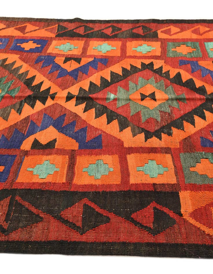 Detail image of  5' 5 x 8' 7  Hand Woven Kilim Fars Wool Rug