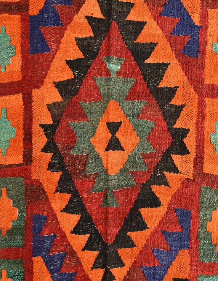 Detail image of  5' 5 x 8' 7  Hand Woven Kilim Fars Wool Rug