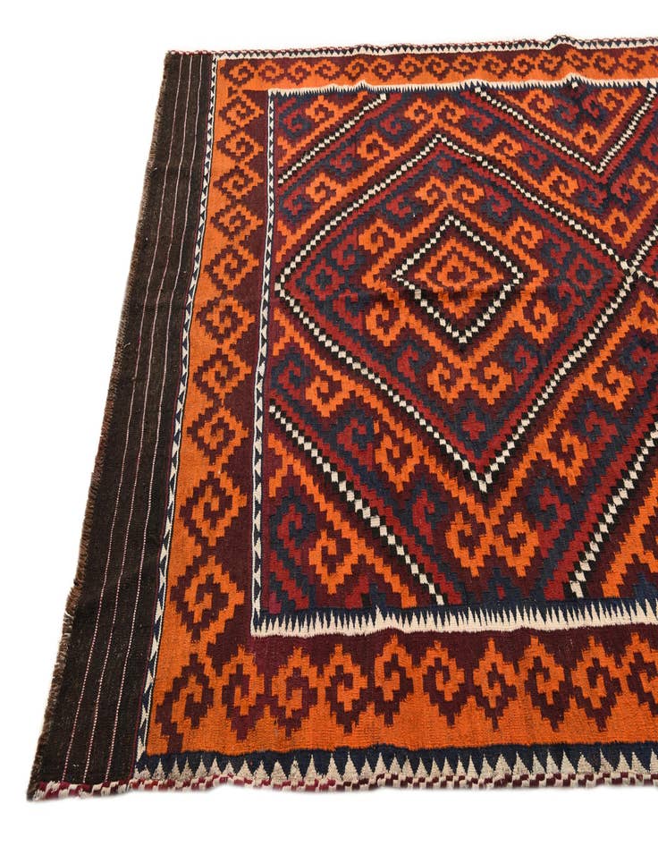 Detail image of  6' 6 x 11'  Hand Woven Kilim Fars Wool Rug