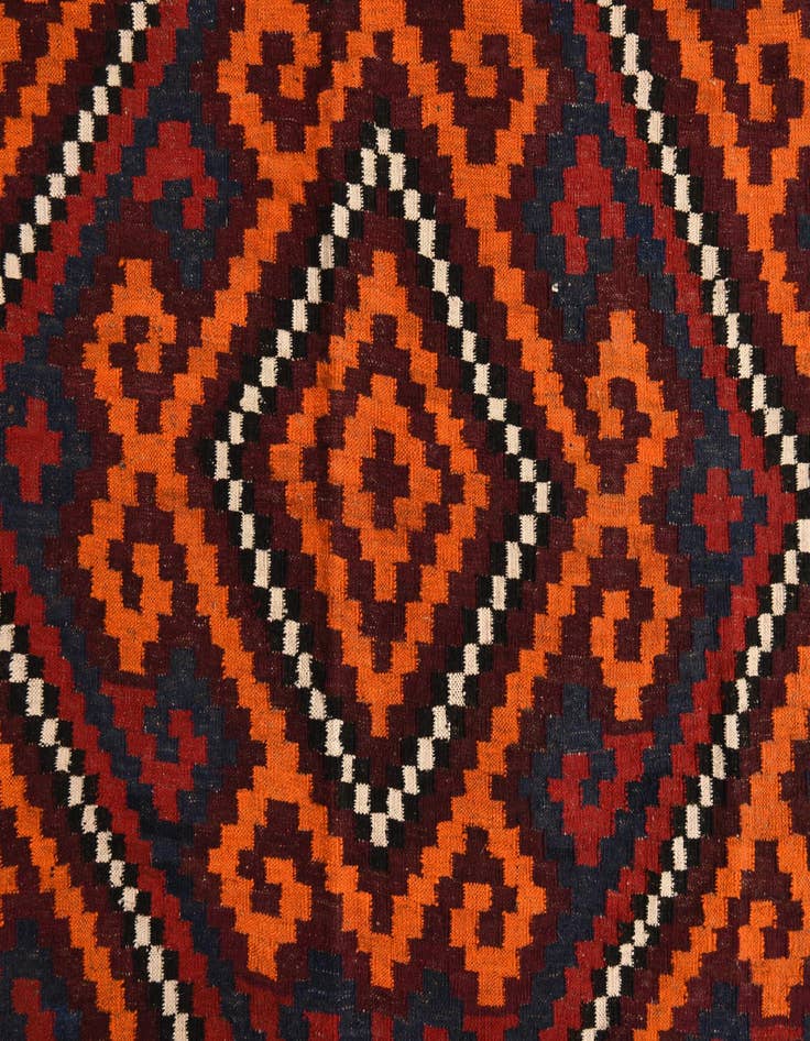 Detail image of  6' 6 x 11'  Hand Woven Kilim Fars Wool Rug