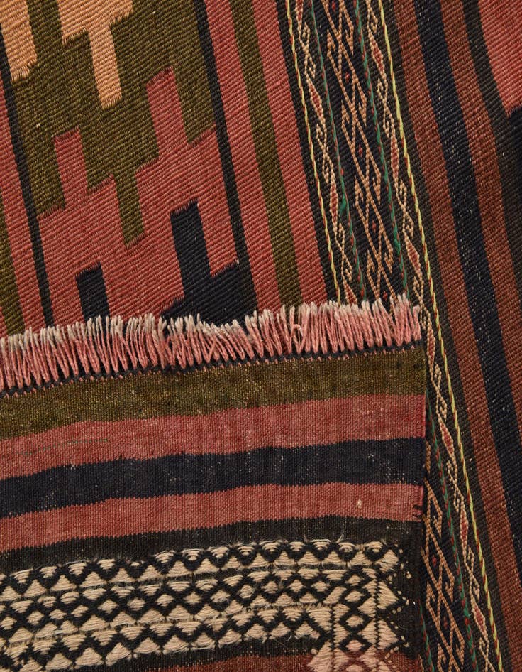 Detail image of  6' 10 x 13' 6  Hand Woven Kilim Fars Wool Rug