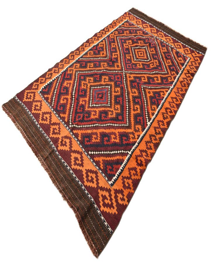 Detail image of  6' 2 x 10' 9  Hand Woven Kilim Fars Wool Rug