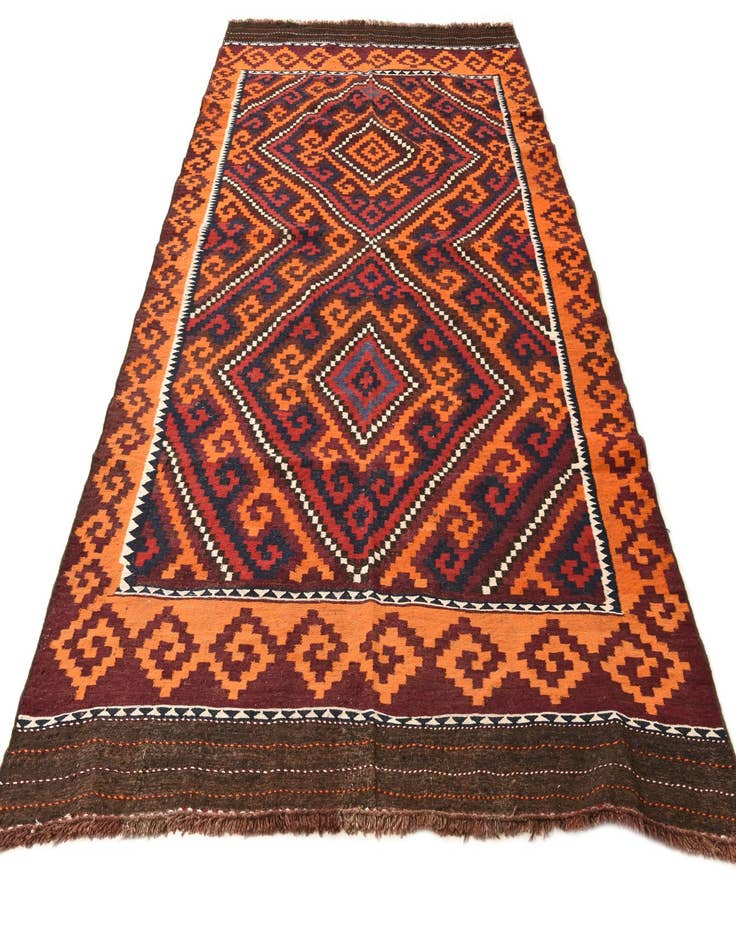 Detail image of  6' 2 x 10' 9  Hand Woven Kilim Fars Wool Rug