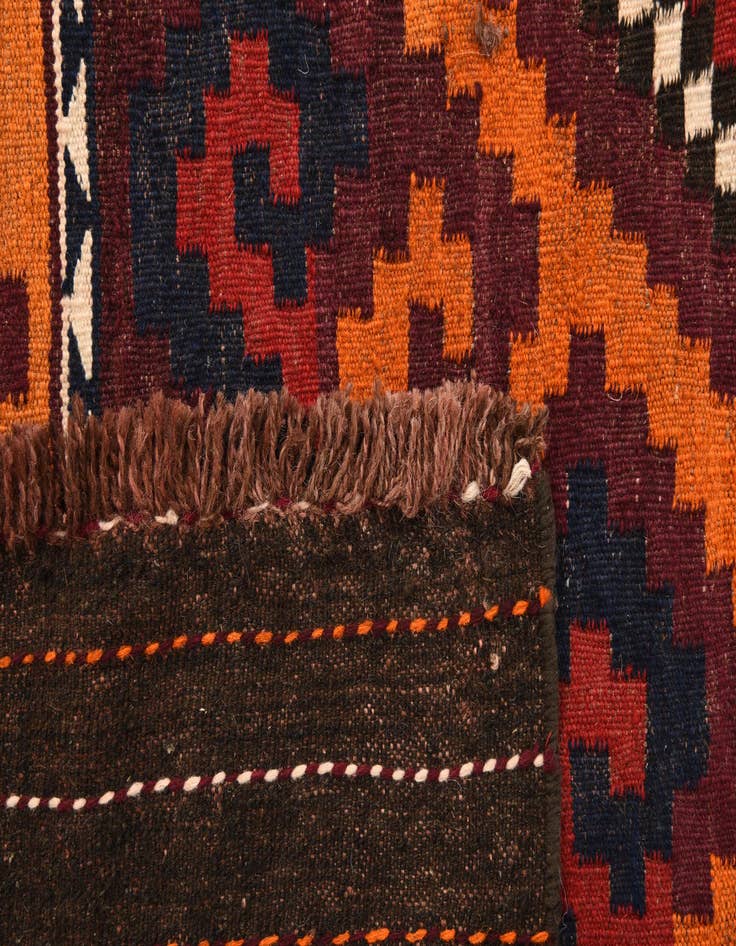 Detail image of  6' 2 x 10' 9  Hand Woven Kilim Fars Wool Rug