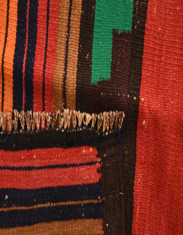 Detail image of  7' 5 x 13' 3  Hand Woven Kilim Fars Wool Rug