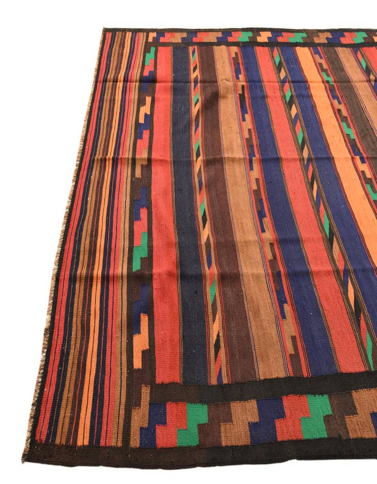 Detail image of  7' 5 x 13' 3  Hand Woven Kilim Fars Wool Rug