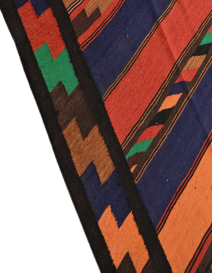 Detail image of  7' 5 x 13' 3  Hand Woven Kilim Fars Wool Rug