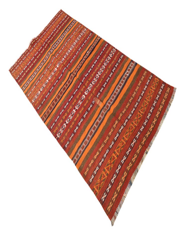 Detail image of  4' 11 x 7' 8  Hand Woven Kilim Fars Wool Rug