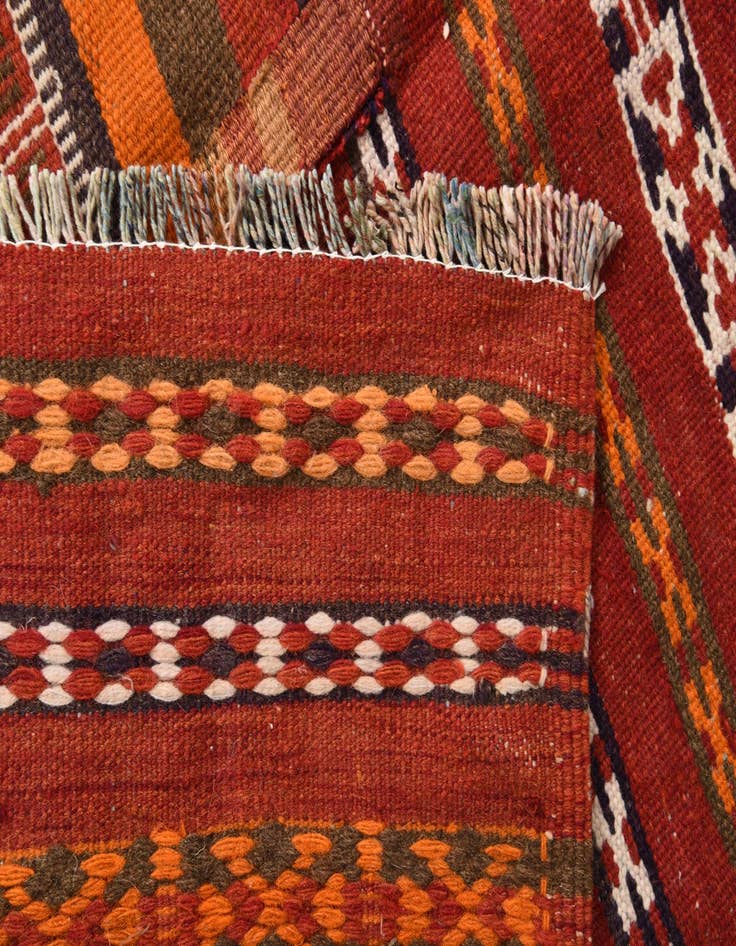 Detail image of  4' 11 x 7' 8  Hand Woven Kilim Fars Wool Rug