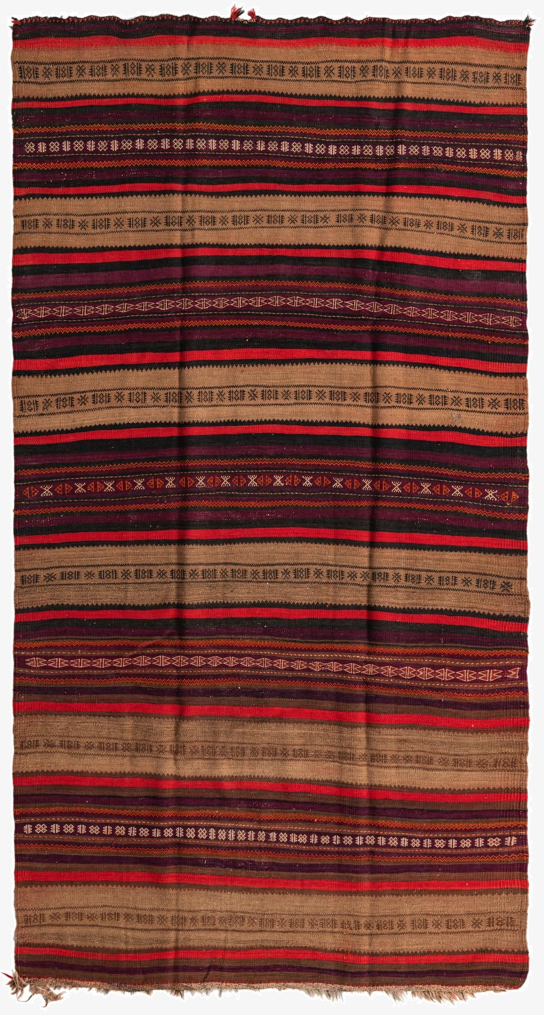  4' 6 x 8' 9  Hand Woven Kilim Fars Wool Rug
