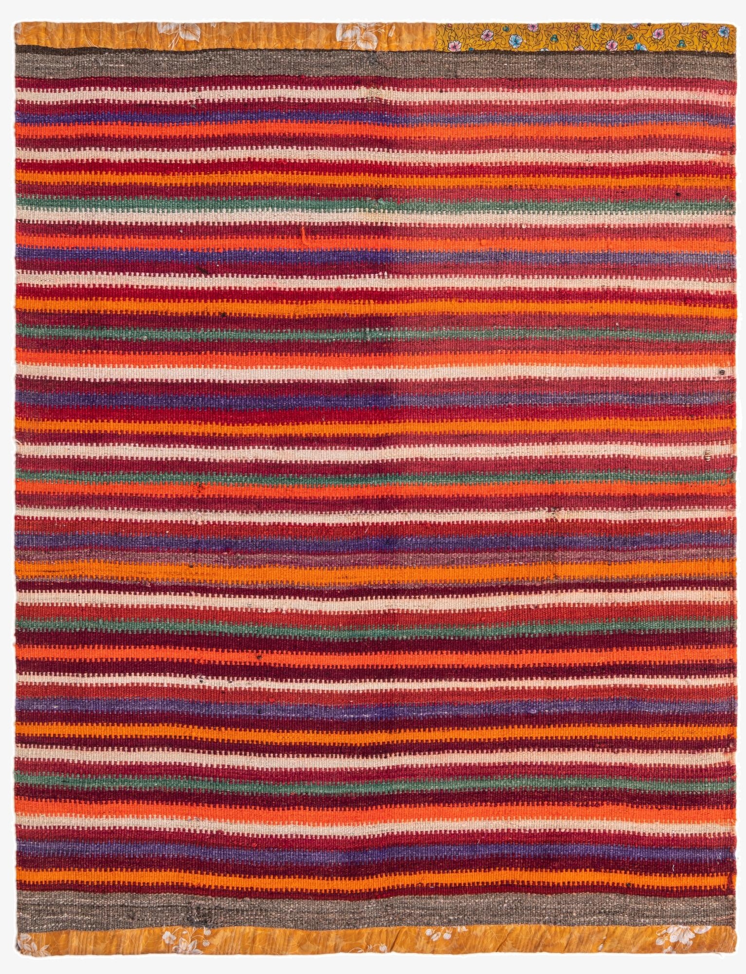  3' 9 x 5'  Hand Woven Kilim Fars Wool Rug