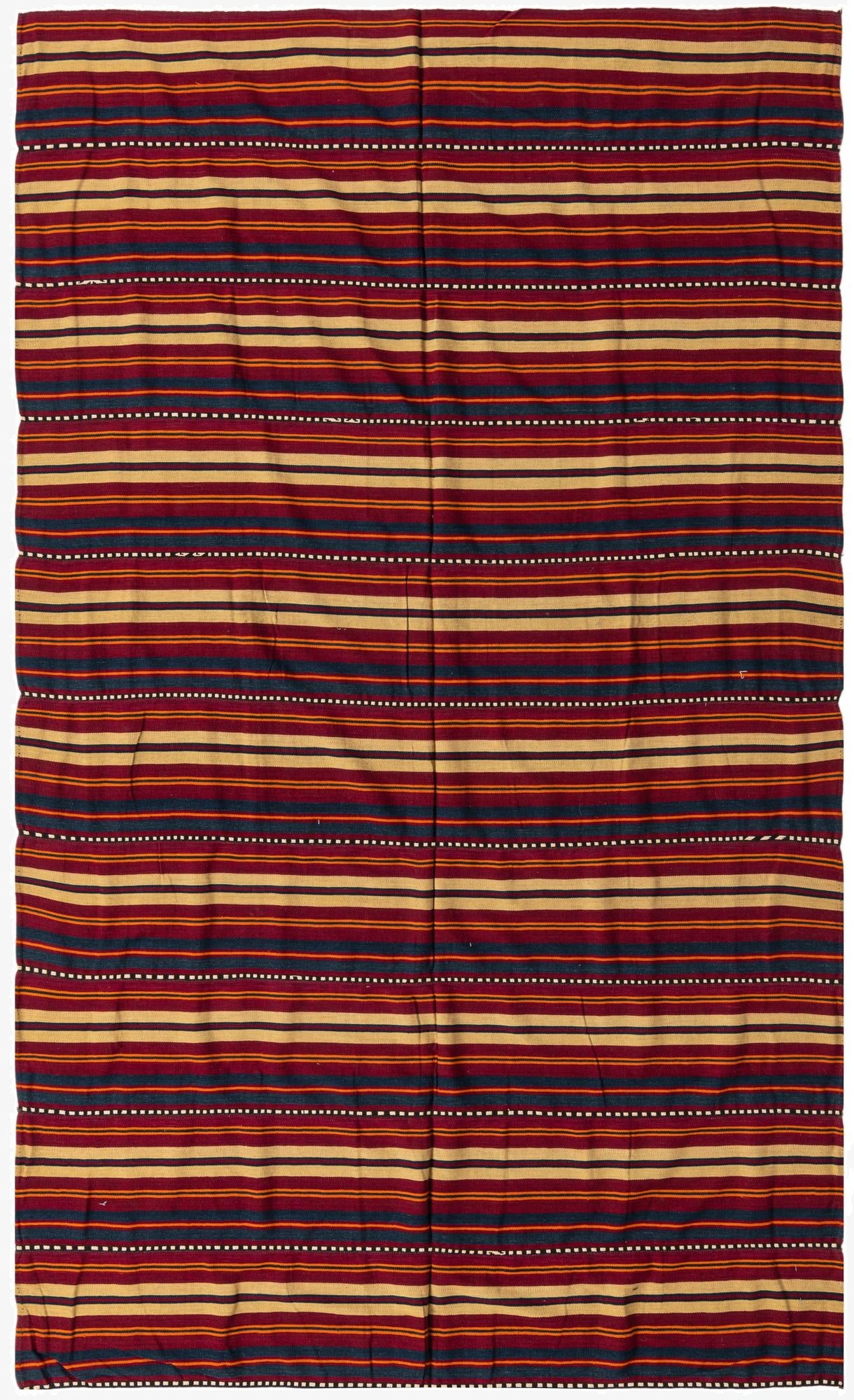  5' 7 x 9' 6  Hand Woven Kilim Fars Wool Rug