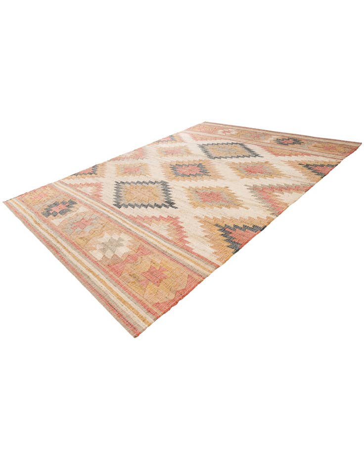 Detail image of  10' x 14' 1  Hand Woven Kilim Jute Rug