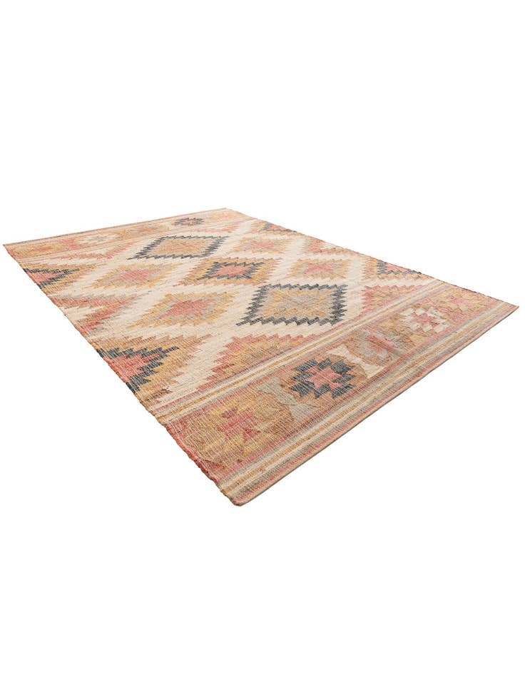 Detail image of  9' x 12'  Hand Woven Kilim Jute Rug