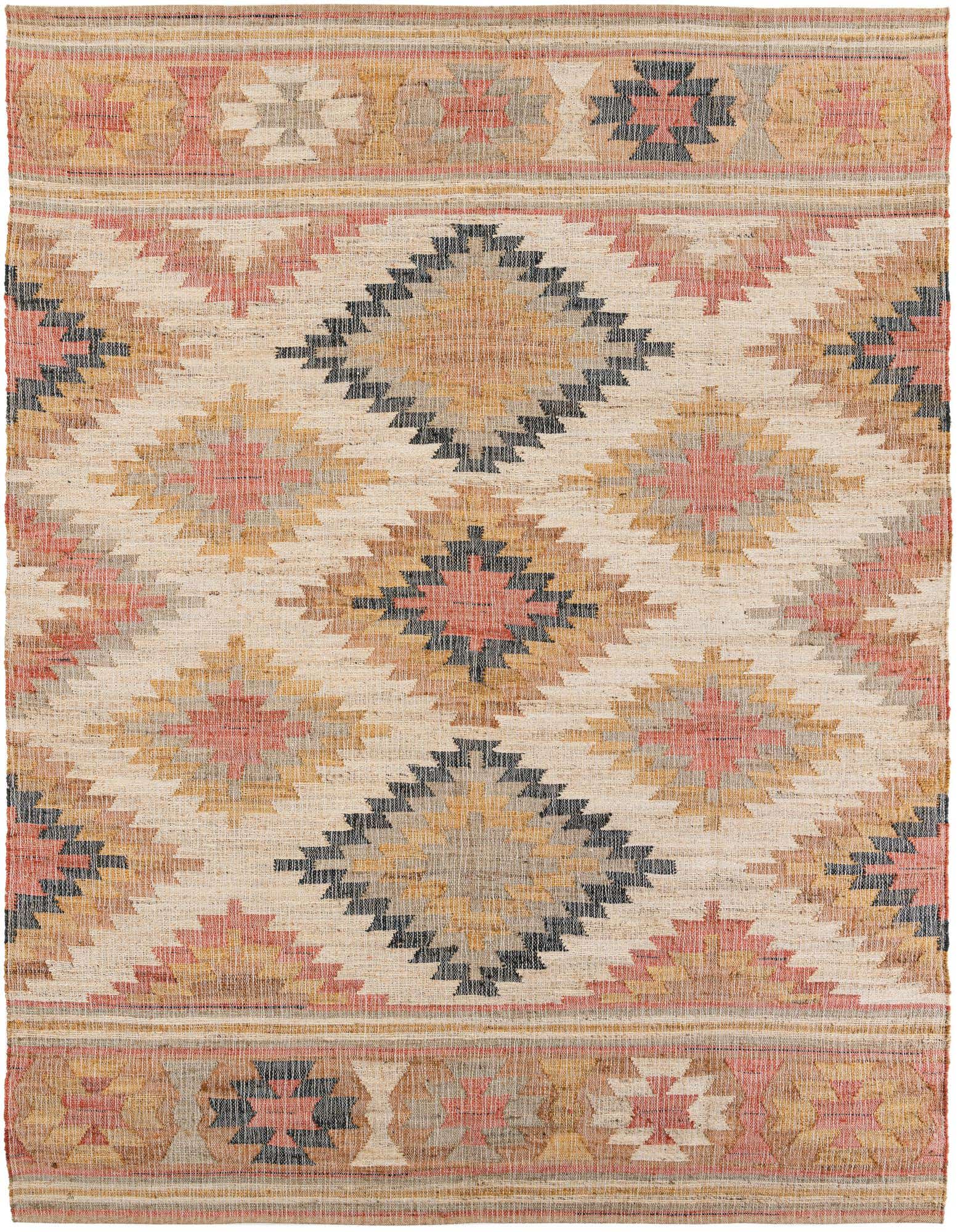 Primary image  9' x 12'  Hand Woven Kilim Jute Rug