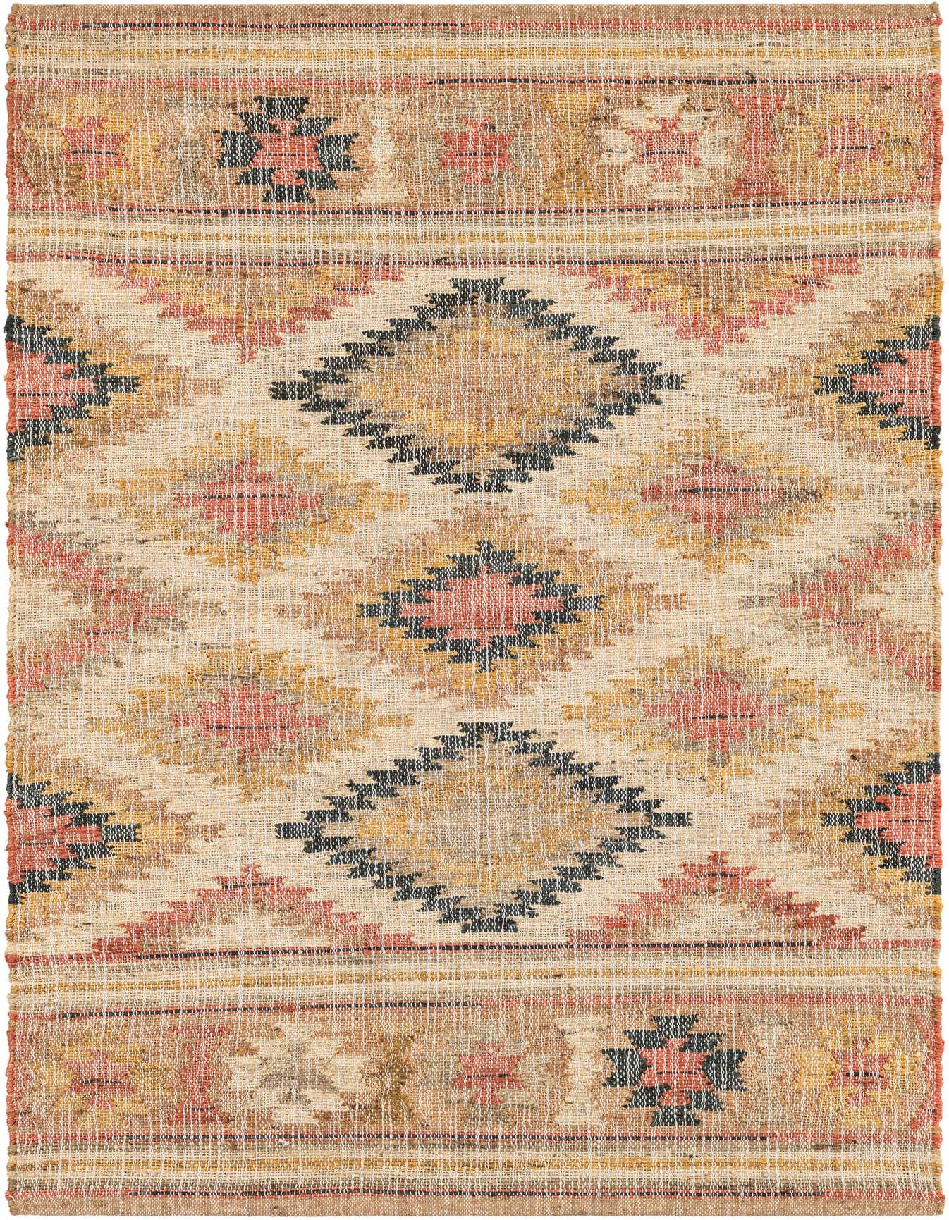 Primary image  4' 1 x 6' 1  Hand Woven Kilim Jute Rug
