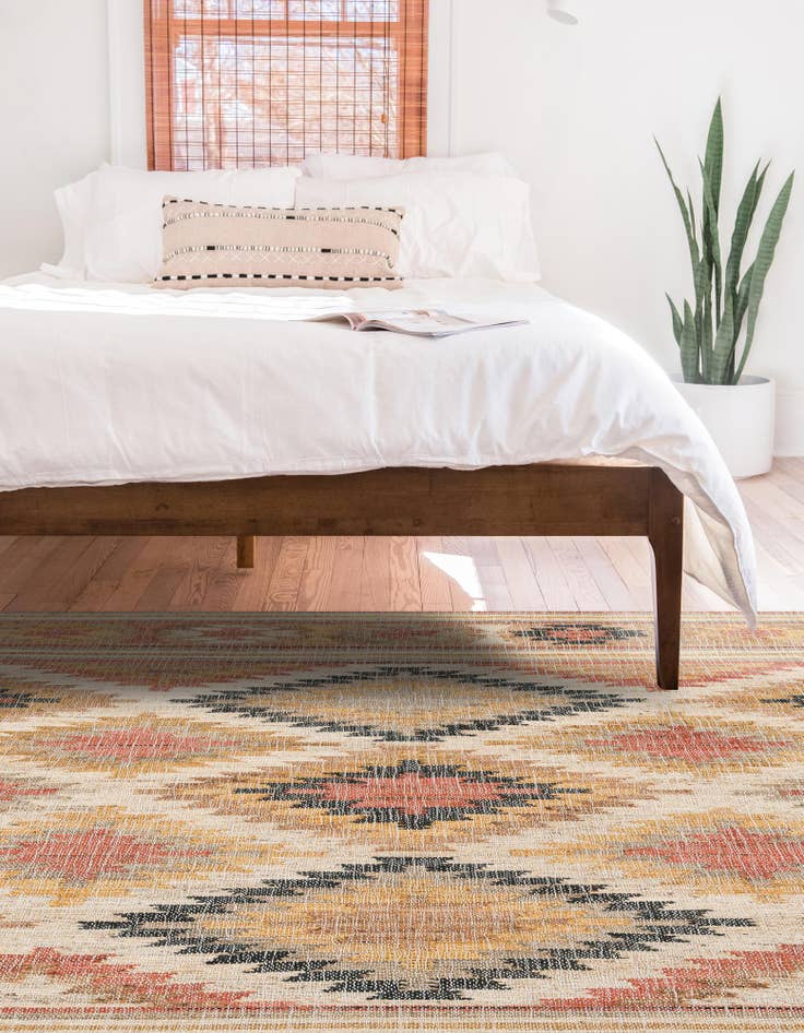 Detail image of  9' x 12'  Hand Woven Kilim Jute Rug