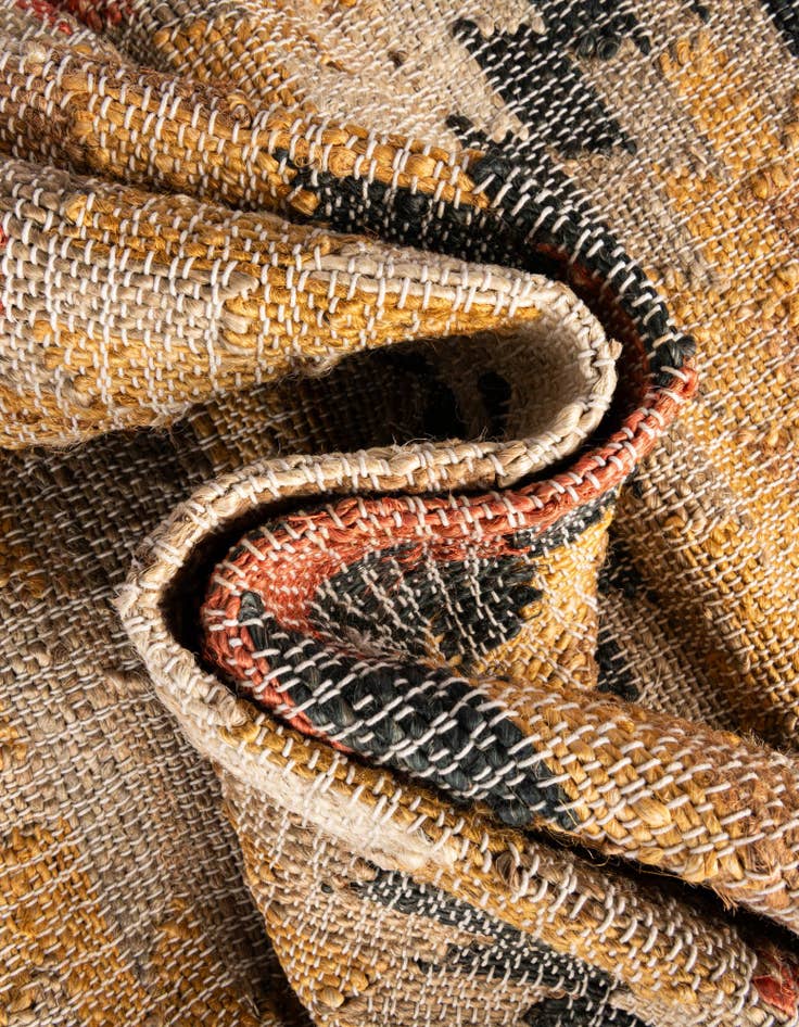 Detail image of  2' x 3' 1  Hand Woven Kilim Jute Rug