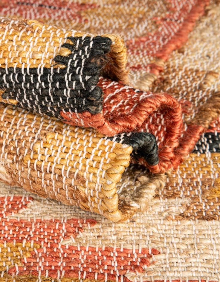 Detail image of  2' x 3' 1  Hand Woven Kilim Jute Rug