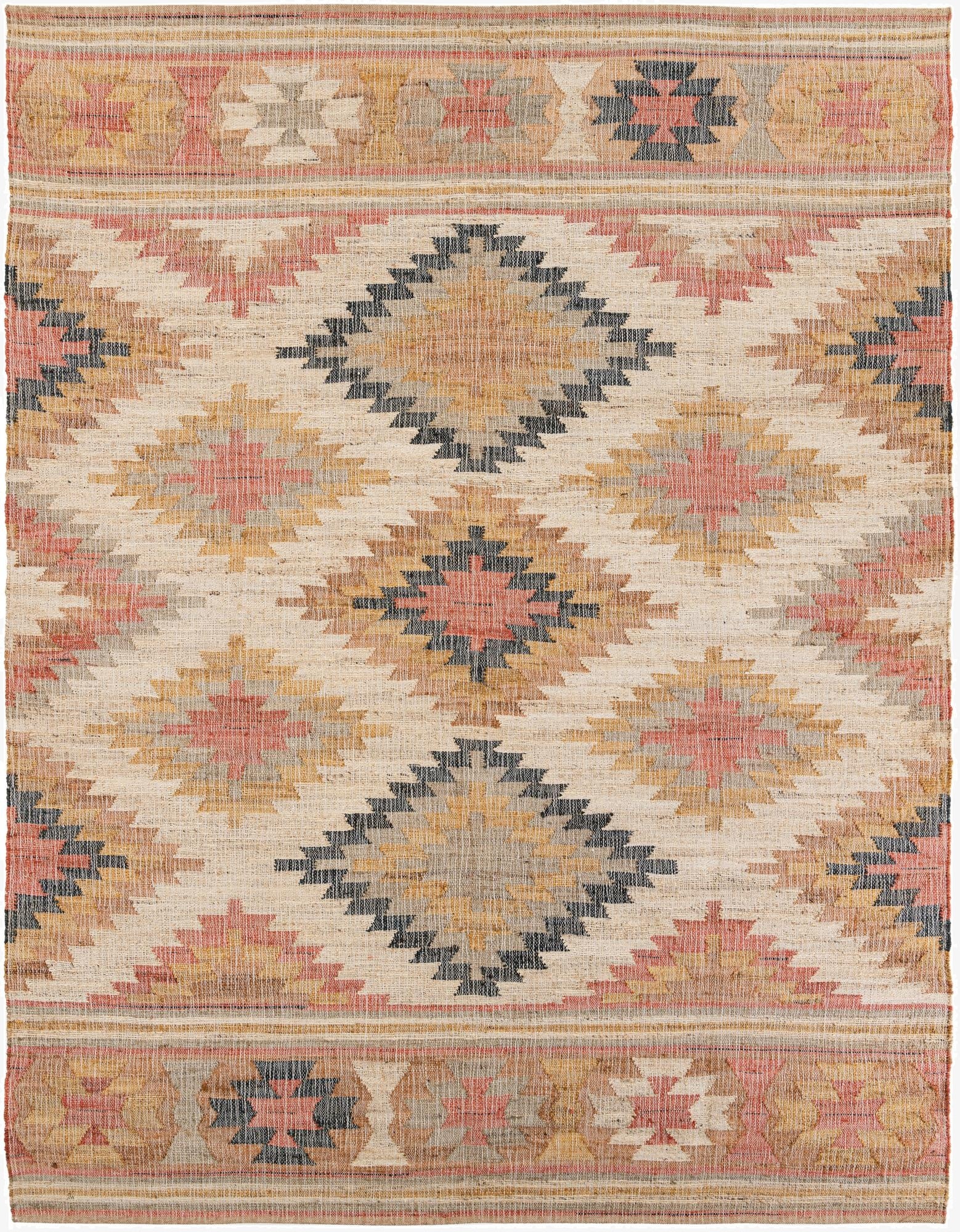 Primary image  9' x 12'  Hand Woven Kilim Jute Rug