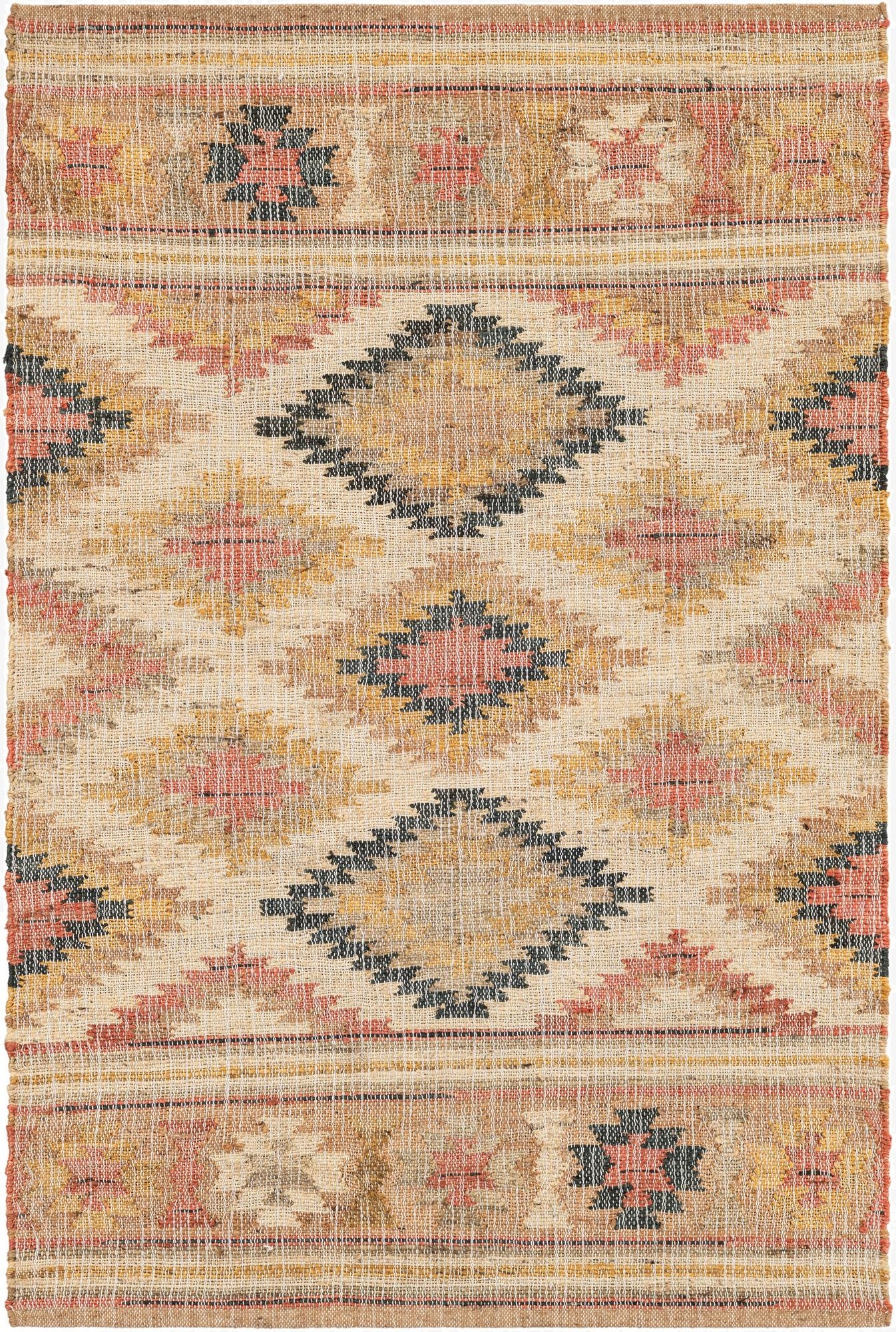 Primary image  4' 1 x 6' 1  Hand Woven Kilim Jute Rug