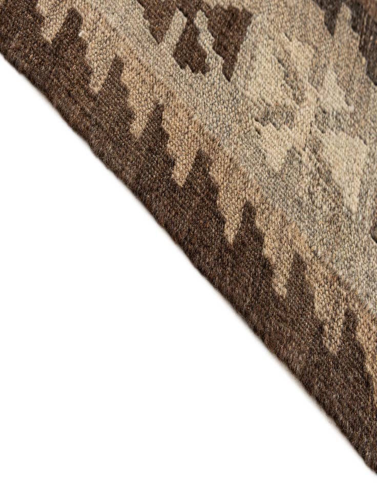 Detail image of  3' 2 x 4' 9  Hand Woven Kilim Maymana Wool Rug