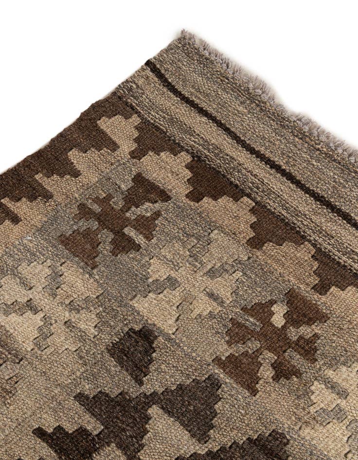 Detail image of  3' 2 x 4' 9  Hand Woven Kilim Maymana Wool Rug