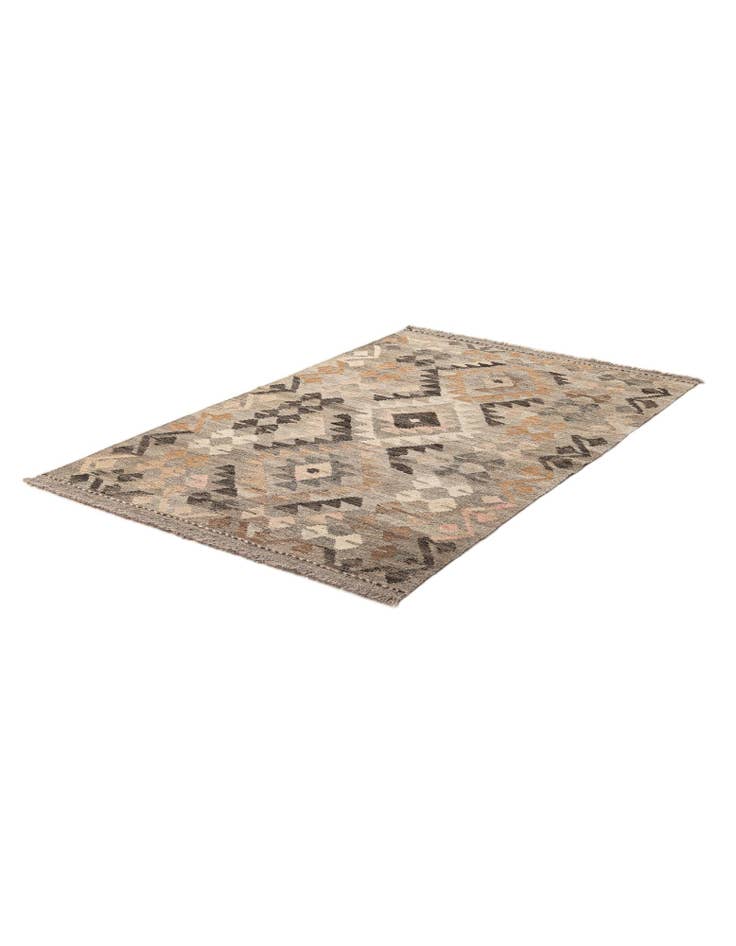 Detail image of  3' 2 x 5' 3  Hand Woven Kilim Maymana Wool Rug