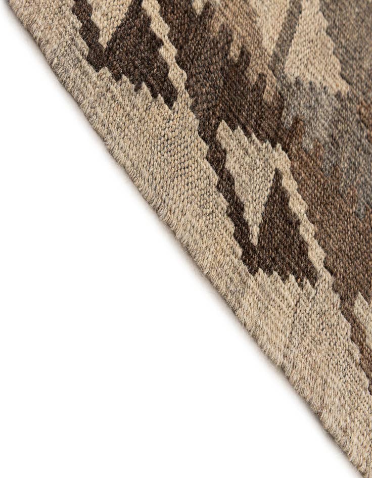 Detail image of  4' 5 x 7' 3  Hand Woven Kilim Maymana Wool Rug