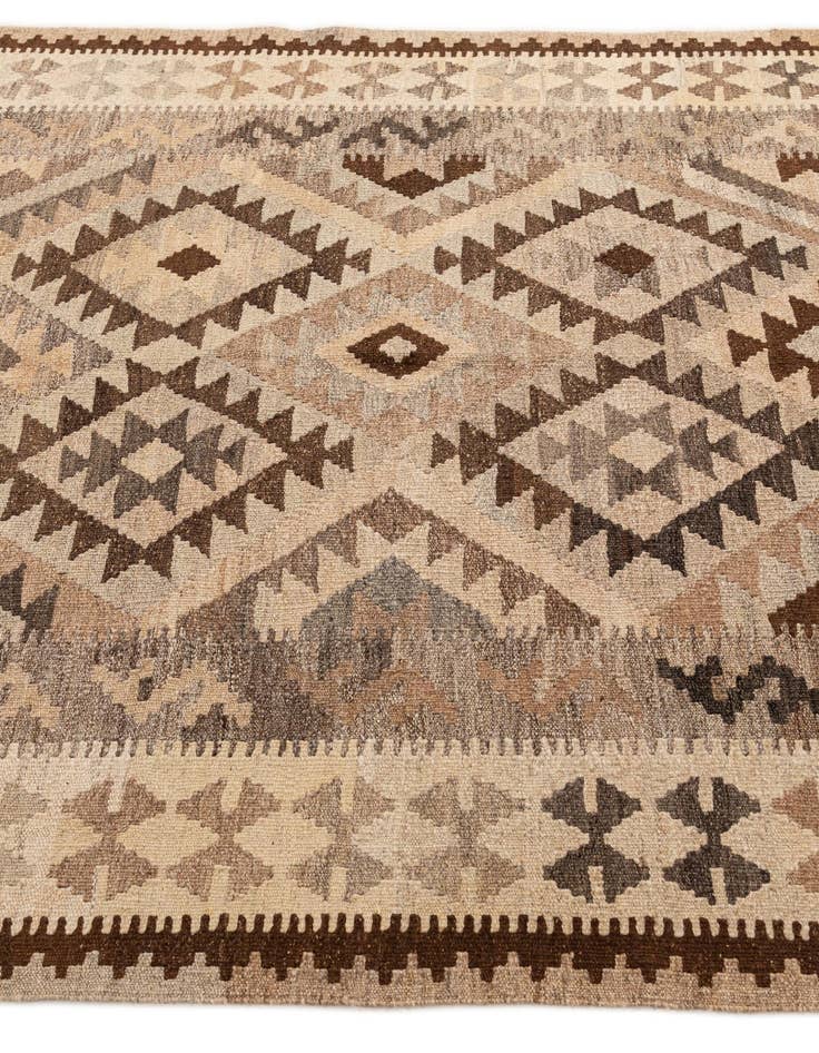 Detail image of  5' 2 x 6' 3  Hand Woven Kilim Maymana Wool Rug