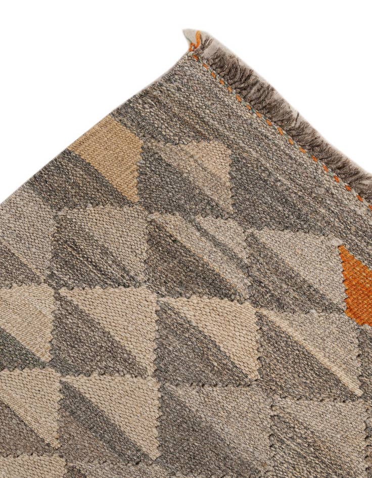 Detail image of  5' x 6' 8  Hand Woven Kilim Maymana Wool Rug