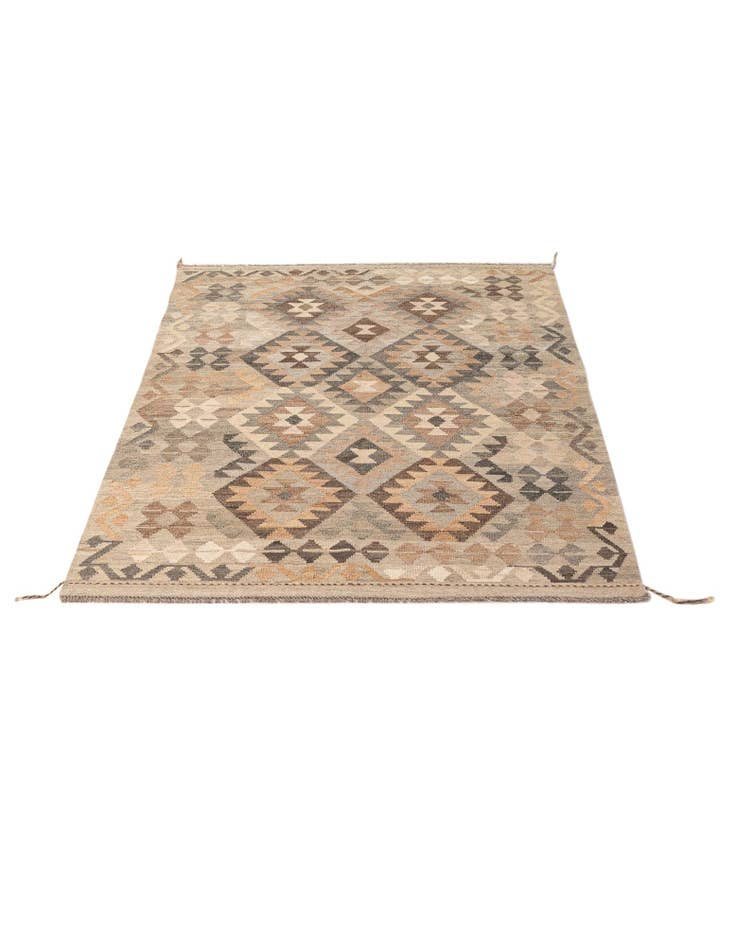 Detail image of  4' 11 x 6' 10  Hand Woven Kilim Maymana Wool Rug