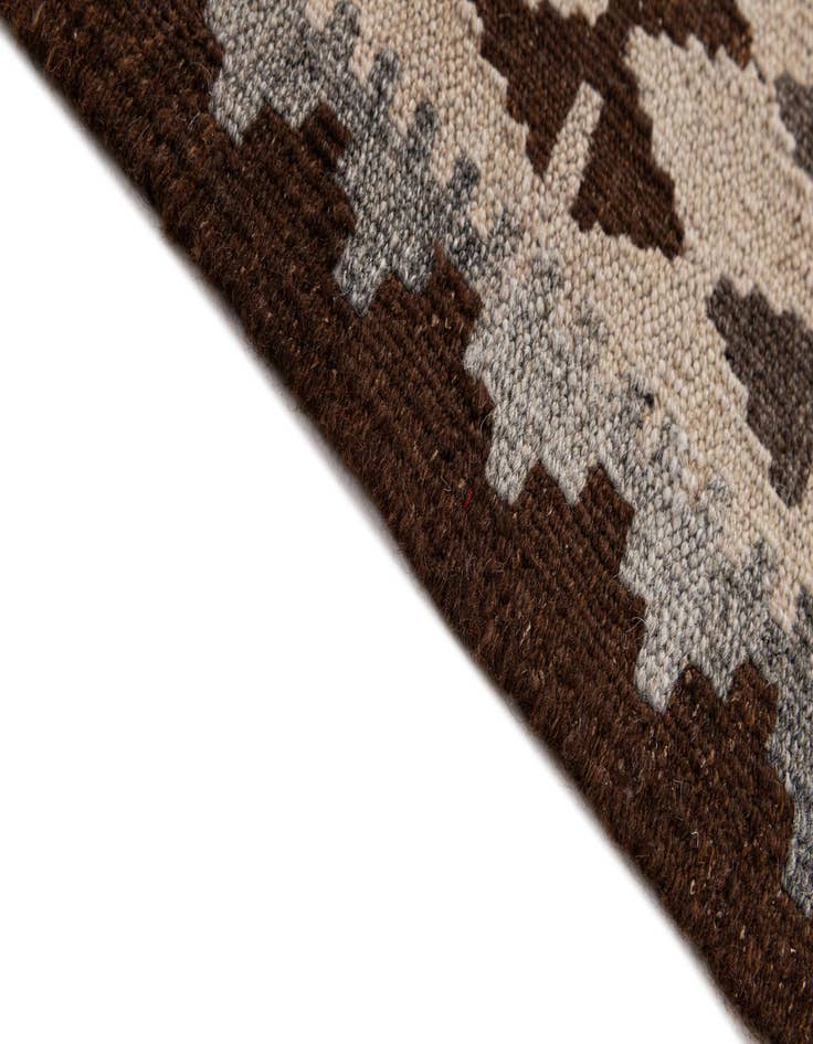 Detail image of  5' x 6' 7  Hand Woven Kilim Maymana Wool Rug