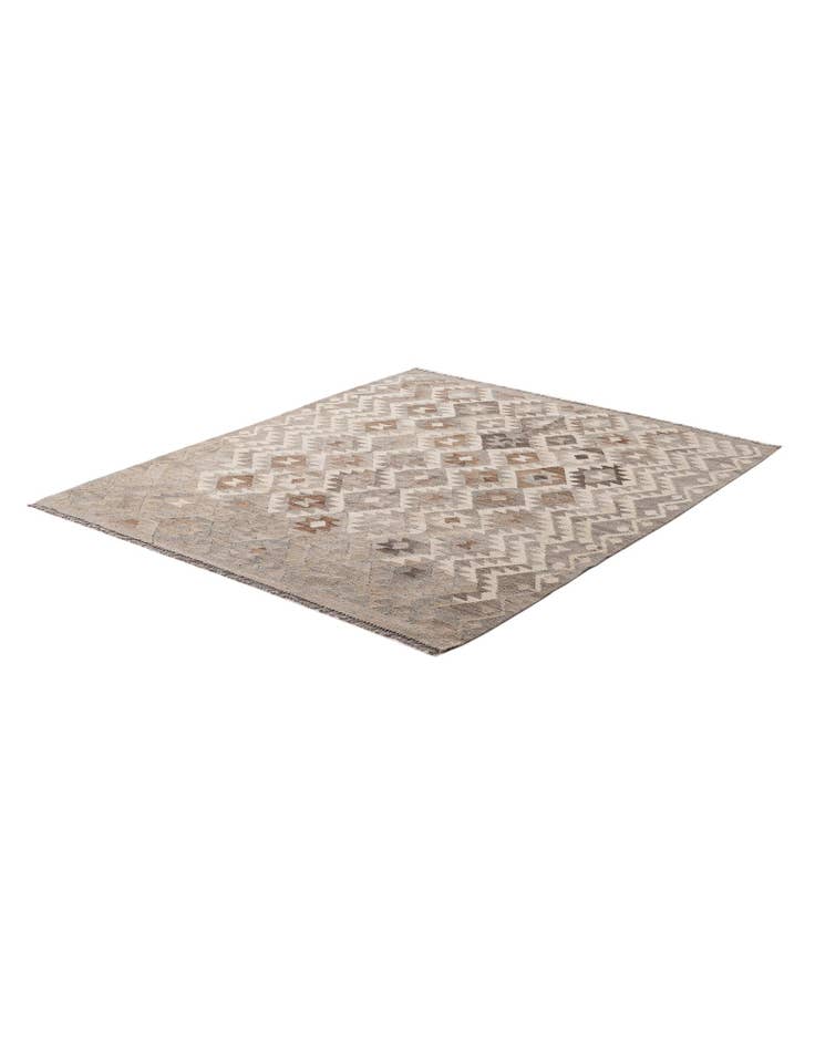 Detail image of  5' 4 x 6' 7  Hand Woven Kilim Maymana Wool Rug