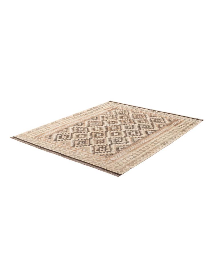 Detail image of  5' 3 x 6' 6  Hand Woven Kilim Maymana Wool Rug