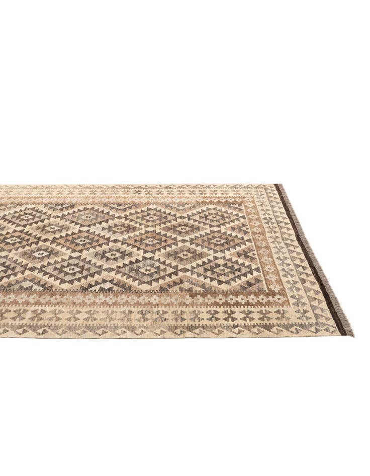 Detail image of  5' 3 x 6' 6  Hand Woven Kilim Maymana Wool Rug