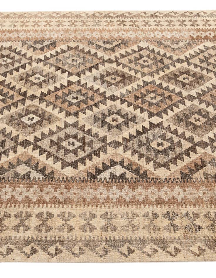 Detail image of  5' 3 x 6' 6  Hand Woven Kilim Maymana Wool Rug