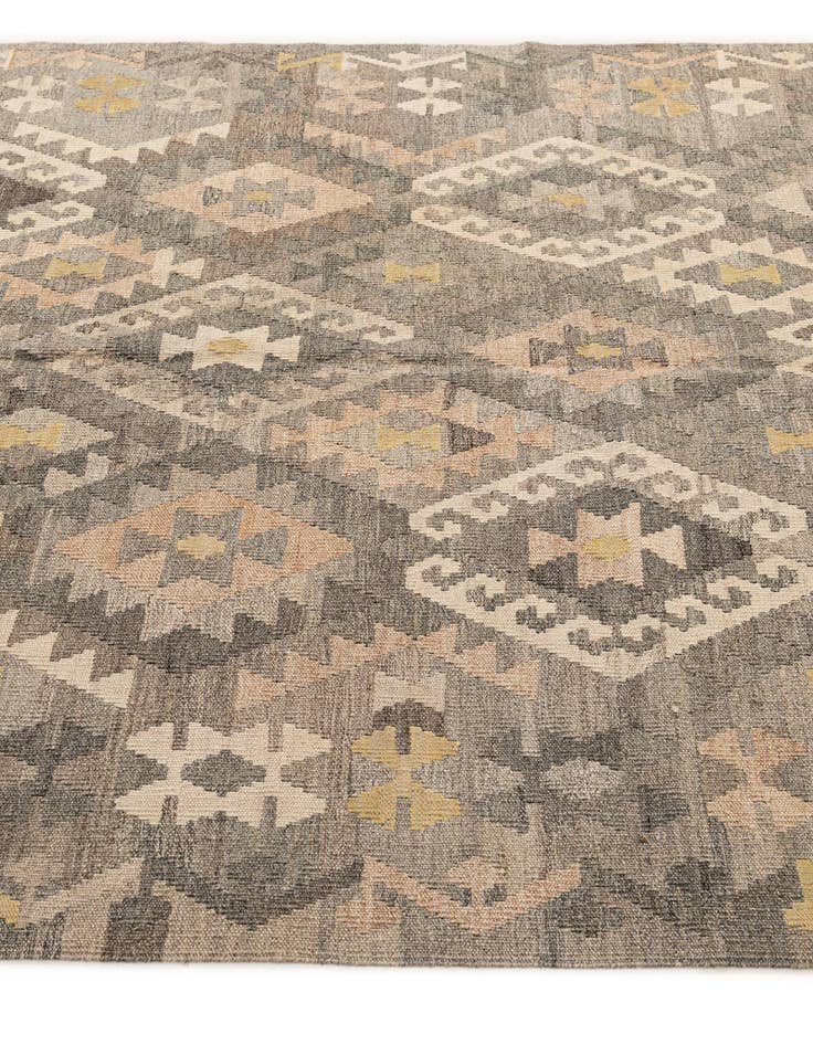 Detail image of  5' 4 x 6' 8  Hand Woven Kilim Maymana Wool Rug