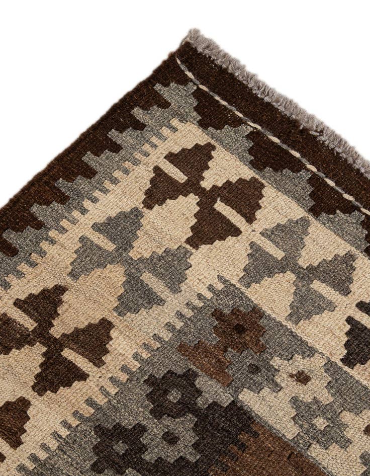 Detail image of  5' 4 x 6' 9  Hand Woven Kilim Maymana Wool Rug