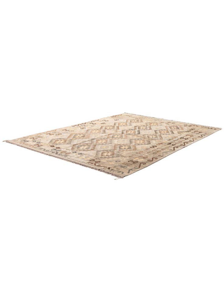 Detail image of  6' x 8' 1  Hand Woven Kilim Maymana Wool Rug