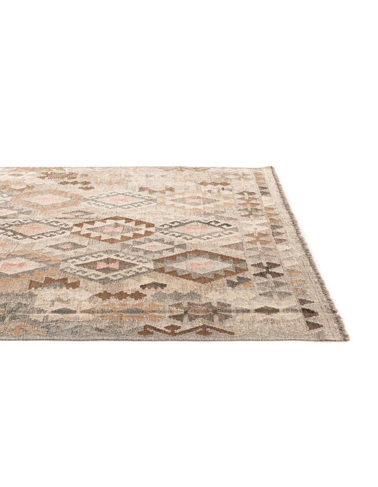 Detail image of  5' 9 x 8'  Hand Woven Kilim Maymana Wool Rug