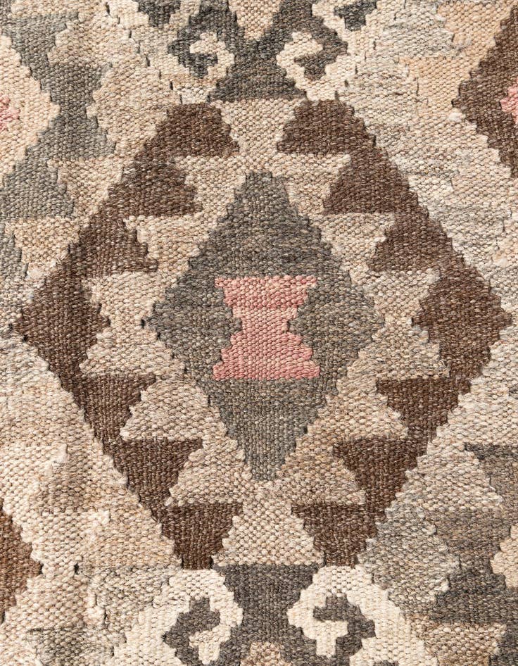 Detail image of  5' 9 x 8'  Hand Woven Kilim Maymana Wool Rug