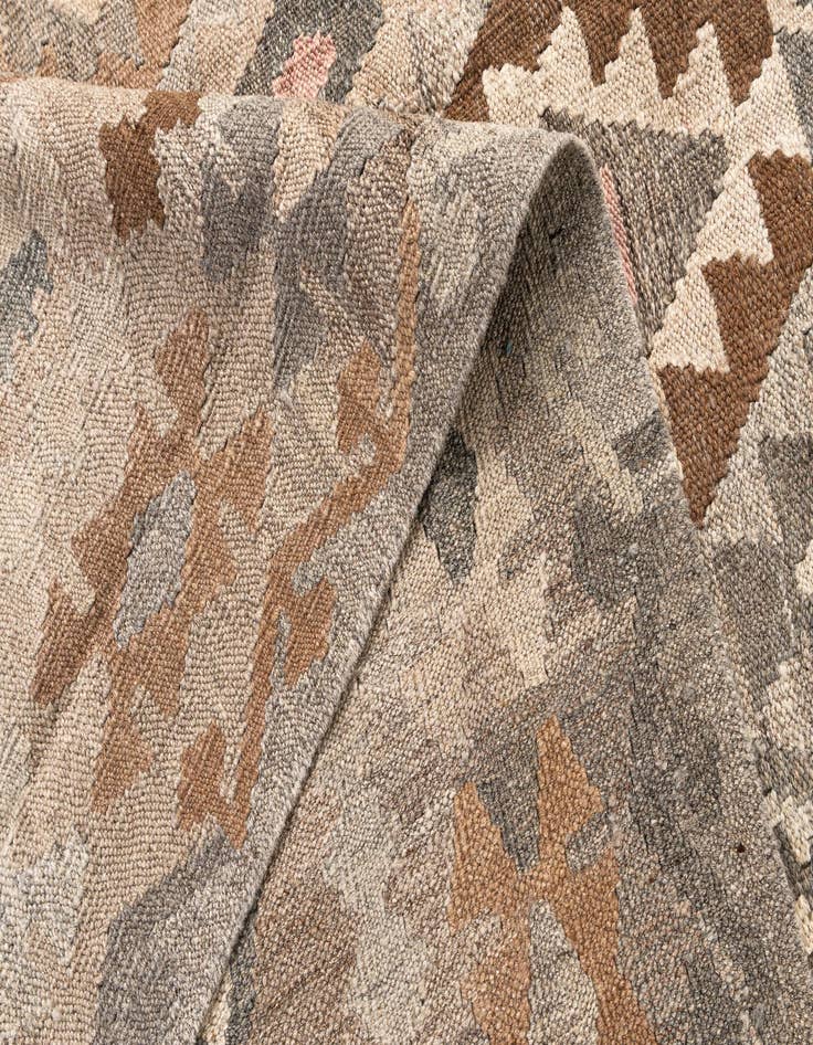 Detail image of  5' 9 x 8'  Hand Woven Kilim Maymana Wool Rug