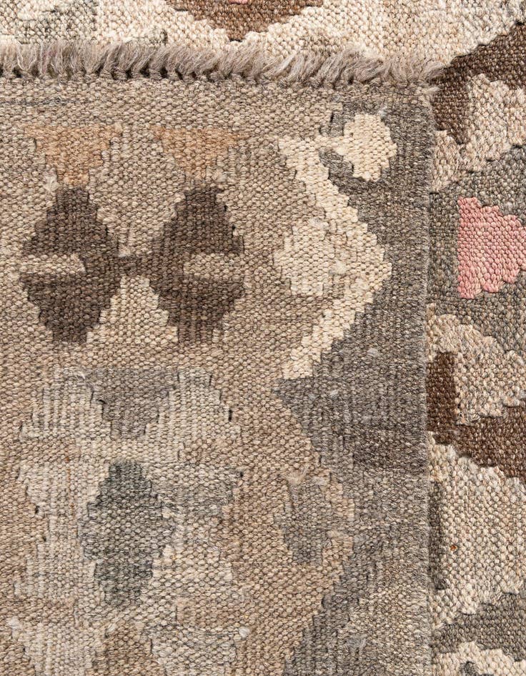 Detail image of  5' 9 x 8'  Hand Woven Kilim Maymana Wool Rug