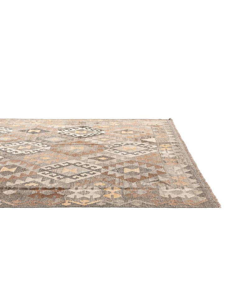 Detail image of  5' 9 x 8' 1  Hand Woven Kilim Maymana Wool Rug