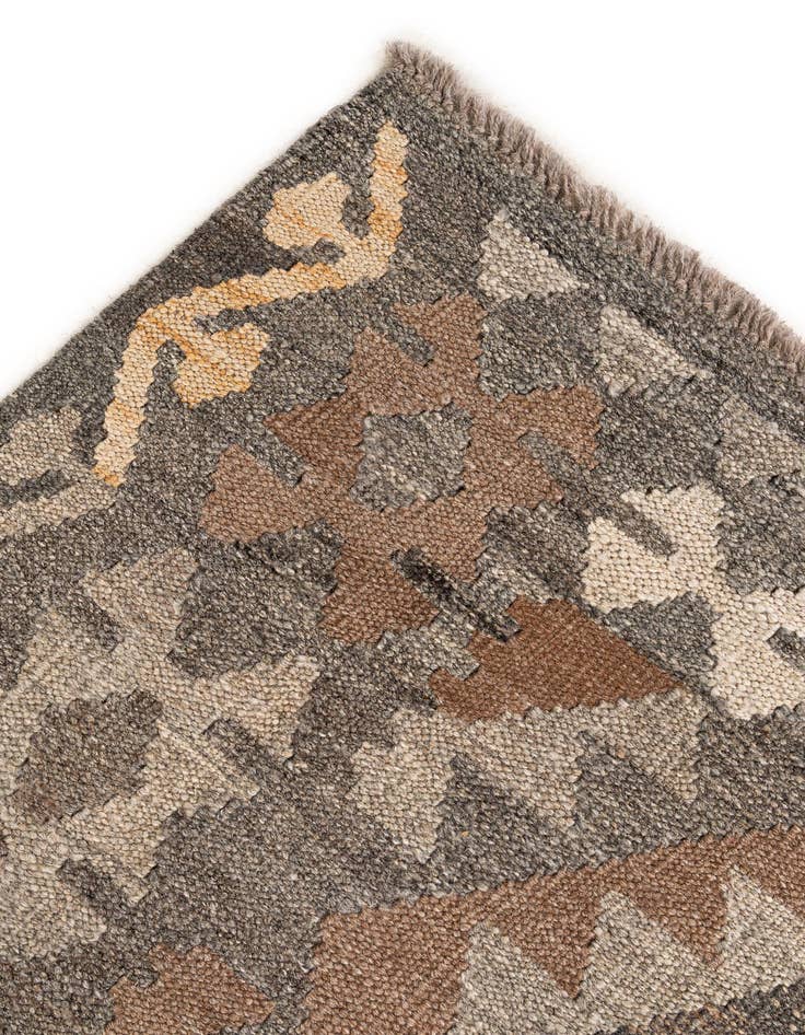 Detail image of  5' 9 x 8' 1  Hand Woven Kilim Maymana Wool Rug